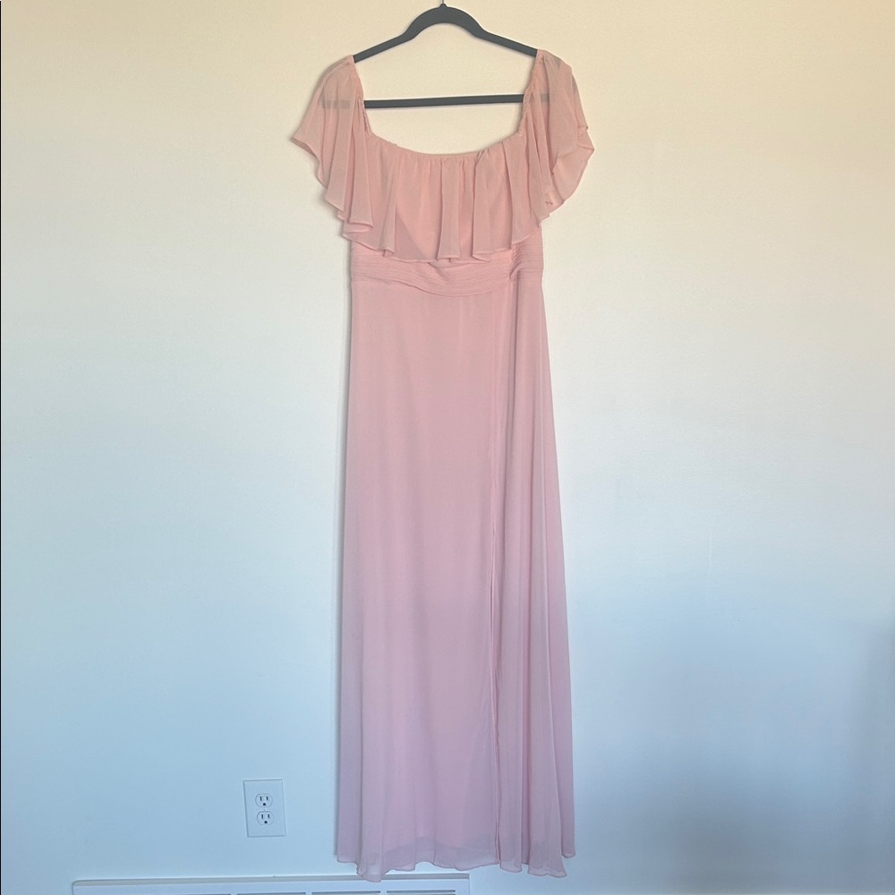 Ever Pretty Blush Pink Ruffle Maxi Dress